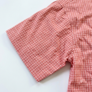 Camisa de franela a cuadros oversize de verano para hombre, estilo crop, con botones, personalizada al por mayor - Product Image 4