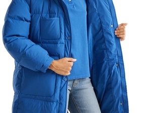 Chaqueta Acolchada Regular para Mujer, Cuello Alto, Manga Larga, Color Sólido, Abrigo de Invierno Transpirable con Relleno de Poliéster y Bolsillos de Parche - Product Image 6