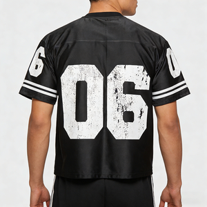 Camiseta de fútbol americano para hombre y mujer, diseño para aficionados, malla, bordado personalizado, camisetas de fútbol. - Product Image 4