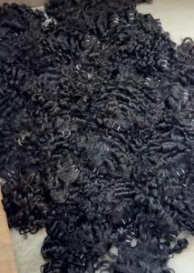 ผมคนอินเดียเป็นลอนธรรมชาติแบบไม่ผ่านกระบวนการผมต่อแบบไม่พันกันเครื่องทำผมทอสองชั้นแบบเดี่ยว - Product Image 5