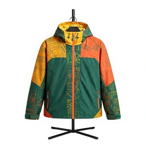 Women's Hooded Waterproof -Tex Ski Jacket Sublimation Print Polyester Outdoor Snowboard Jacket Zipper Closure Featherless - Product Image 1