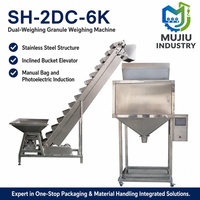 Machine de pesage et d'emballage granulaire pour sacs en papier chimique avec deux trémies de pesage pour paquets de 500 à 6000 g SH-2DC-6K
