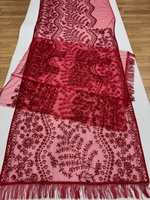 Sari en tissu de soie papillon exclusif et élégant, orné de sequins et de broderies, pour femmes, idéal pour les mariages et la plage, Inde et Pakistan