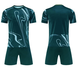 Men's Black Sublimated Soccer Jersey Set Short Sleeve Moisture Wicking Breathable Athletic Fit Customizable All Seasons 100% - Product Image 4