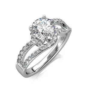 Sterling Silver 925 Premium Austrian Crystal Jewelry 18K Gold Plated Unique Fashion Wedding Ring Destiny jewellery