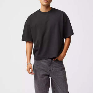 T-shirt 100% coton pour homme, coupe ample, imprimé, coupe boxy personnalisée, 300 GSM, coton vierge, logo personnalisé, épaules tombantes. - Product Image 1