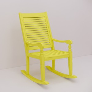 Fauteuil à bascule en bois de mahogany massif Cendra, disponible en plusieurs couleurs, pour le mobilier de salon - Product Image 1