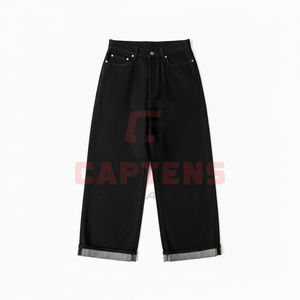 2026 Men’s Vintage <b>Denim</b> <b>Jacket</b> and Baggy Jeans Set Plus Size <b>Lightweight</b> Turn Down Collar Streetwear Outfit - Product Image 4