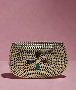 Bolso de Mano Artesanal con Cuentas y Cadenas Metálicas, Estilo Vintage Indio, para Fiestas Nocturnas y Bodas - Product Image 6