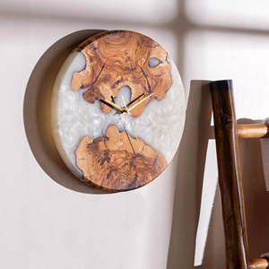 Wood <b>Wall</b> <b>Clock</b> for Minimalist Decor Epoxy and Resin <b>Wall</b> <b>Clock</b> Home Decor <b>Modern</b> <b>Wall</b> <b>Clock</b> for Gift Handicraft Products - Product Image 4