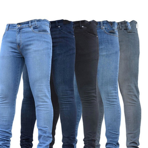 Pantalon en jean pour homme sur mesure, coupe classique, denim de haute qualité, décontracté, effet vintage, extensible, grandes tailles - Product Image 4