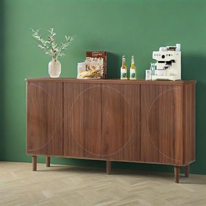 Modern Storage Sideboard <b>Buffet</b> Cabinet with Doors Contemporary <b>Buffet</b> <b>Table</b> with Practical Storage Solution - Product Image 2