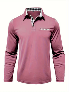 เสื้อเชิ้ตผู้ชายผ้าเนื้อเดียว ระบายอากาศได้ดี แห้งเร็ว ให้ความรู้สึกเย็นสบาย สำหรับใส่เล่นกอล์ฟ ลำลอง แขนยาว ปกเสื้อเชิ้ต ทรงสวยทันสมัย เหมาะสำหรับฤดูร้อนและฤดูใบไม้ผลิ ผลิตในบังกลาเทศ - Product Image 2