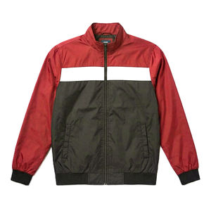 Chaqueta Bomber Roja y Negra para Hombre, Rellena de Plumón, Cuello Alto, Mangas Largas, Diseño de Bloques de Color, Ropa de Abrigo Informal de Invierno para Senderismo - Product Image 6