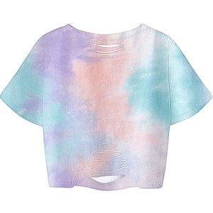 Camisa Corta con Estampado a Cuadros para Mujer, Top Casual Moderno - Product Image 3