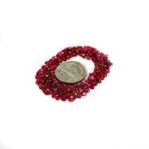 Rubis naturels de Bangkok, ovales calibrés 4x5mm, pierres précieuses facettées naturelles, prêtes à l'emploi pour la création de bijoux - Product Image 2