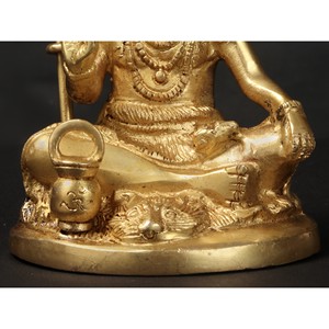 Handmade 4-Inch Small Mahayogi <b>Shiva</b> Sculpture Brass Item Made in India - Product Image 4