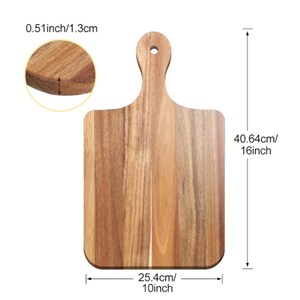 Ensemble de planches à découper en bois massif personnalisées, plateau de service décoratif en bois naturel pour cuisine, fabricant Vietnam - Product Image 2