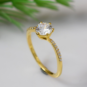 Engagement & Wedding <b>Ring</b> Cubic Zirconia 925 Sterling <b>Silver</b> <b>Statement</b> <b>Ring</b> for Women - Product Image 5