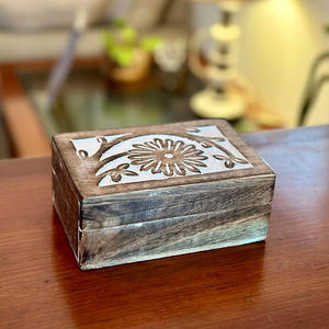 Natural Mango <b>Wood</b> Hand Carved Decorative Jewelry <b>Box</b> for Keepsakes and Storage Design for <b>Gifts</b> Direct From Factory Supplier - Product Image 5