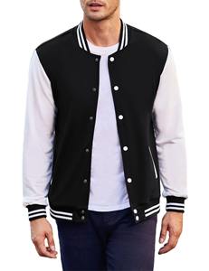 Veste universitaire unisexe en coton matelassé avec logo brodé personnalisé, col montant, fermeture éclair, imperméable, décontractée, pour l'hiver, style universitaire - Product Image 1