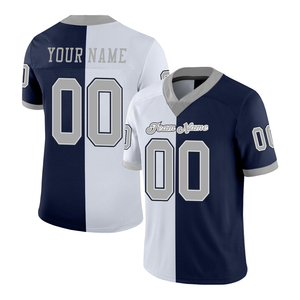เสื้อฟุตบอลอเมริกันคุณภาพสูงแบบสั่งทำพิเศษ พร้อมการพิมพ์แบบ Sublimation และปักชื่อสำหรับทีม เสื้อแขนสั้น - Product Image 1