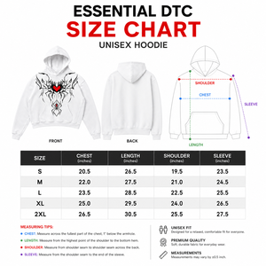 Sudadera con Capucha Oversize Unisex Optic White con Gráfico de Corazón de Araña, de Forro Polar Pesado, Estilo Urbano Personalizado - Product Image 6
