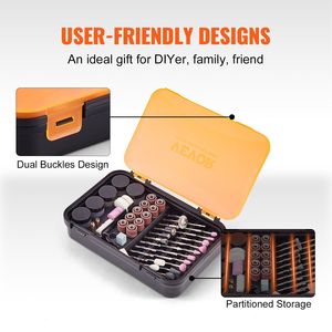 ชุดอุปกรณ์เครื่องมือโรตารี่357ชิ้นก้านขนาดเส้นผ่าศูนย์กลาง1/8นิ้วชุดอุปกรณ์เครื่องมือโรตารี่อเนกประสงค์สำหรับบด - Product Image 5