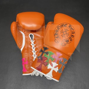 ถุงมือชกมวยสีส้มแบบปรับแต่งได้ รุ่น Winning Laced Gold หนังวัวคุณภาพสูง บุหนา 4 ชั้น ระบายอากาศได้ดี ซับเหงื่อ - Product Image 1