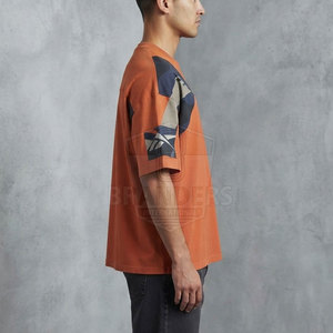 เสื้อยืดโอเวอร์ไซส์ทรงหลวมสำหรับผู้ชาย ผ้าคอตตอนหนา แขนสั้น คอกลม ทรงหลวม สไตล์ลำลอง รับผลิตตามสั่ง ขายส่ง - Product Image 5