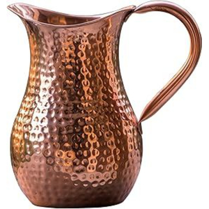 Pure Hammered Copper Water <b>Jug</b> with Lid Handcrafted Ayurvedic Copper Pitcher Antique Copper Ware Manufacturer Bulk Drinkware - Product Image 6