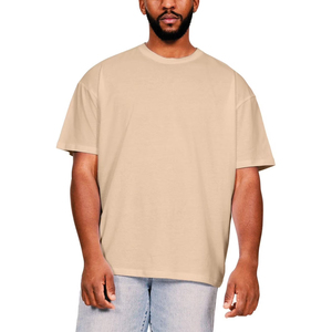 Camisetas de Hombre 100% Algodón, Tallas Grandes, Estilo Retro de Verano, 240gsm, Cuello Redondo, Tejido Sólido, Ecológico, Vintage, Unisex - Product Image 1