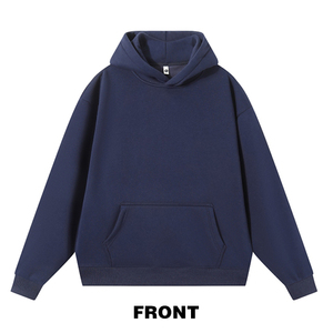 Men's Custom Factory High Quality 100% Cotton Hoodie 480g Knitted Lined With Hooded Collar for Autumn OEM Service - Product Image 4