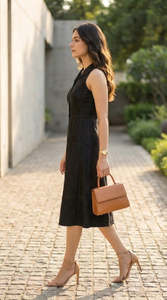 Vestido Camisero Midi de Manga Corta con Cuello Polo, Dobladillo Asimétrico y Detalle de Botones, Color Sólido, Tejido de Tela, Estilo Casual - Product Image 5