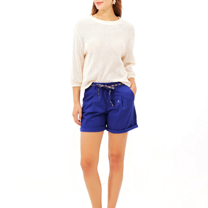 Shorts décontractés pour femmes, taille haute, en coton, respirants, avec ceinture élastique ajustable, style streetwear, nouvelle collection été 2026 - Product Image 5
