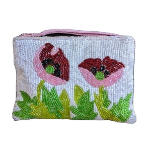 Trendy hand embroidery seed beaded Croce beaded coin purse preppy <b>wallet</b> <b>cute</b> custom kids birthday gifts unique coin purse - Product Image 4