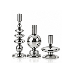 Concept Home <b>Black</b> Iron Handmade Portable <b>Candlestick</b> <b>Holder</b> Set of 3 Modern Stack Design for Home Decoration and Christmas - Product Image 4