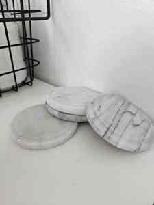 Popular Premium <b>Marble</b> <b>Coasters</b> Big Slab Waterproof Natural Stone Table <b>Coasters</b> for Villa Home Decor Coffee Table Protection - Product Image 1