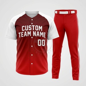 Uniformes de baseball en gros avec logos personnalisés, tissu polyester respirant de haute qualité pour les équipes scolaires américaines, commandes de rosters S-XL - Product Image 2