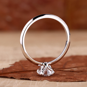 Round Brilliant Diamond <b>Solitaire</b> Engagement <b>Ring</b> IGI Certified Minimalist White Gold Wedding Anniversary Promise <b>Ring</b> for Women - Product Image 3