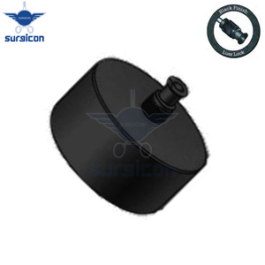Stainless Steel Surgical Holding Device with Luer <b>Lock</b> and Black Finish Diameter 40mm <b>Dual</b> Luer <b>Lock</b> Connection - Product Image 3