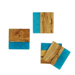 Juego de posavasos de resina y madera de diseño personalizado, posavasos de epoxi, juego de posavasos de resina, tapetes y almohadillas para mesa de comedor a un precio muy razonable - Product Image 3