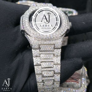 Montre mécanique automatique pour homme AARVA JEWELS, sertie de moissanite, bijoux de luxe hip-hop - Product Image 2