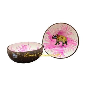 Offre Spéciale Design Moderne Coloré Laque Bol De Noix De Coco Ensemble Artisanat Marque Du Vietnam pour Servir Des Aliments Fait Des Coquilles De Noix De Coco Crues - Product Image 2