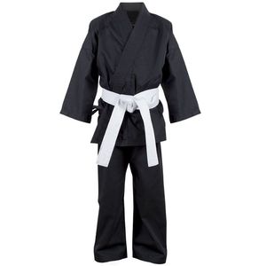 Uniforme de Artes Marciales Karate Gi Unisex para Adultos, 100% Algodón Blanco con Cinturón Negro, Corte Regular - Product Image 2