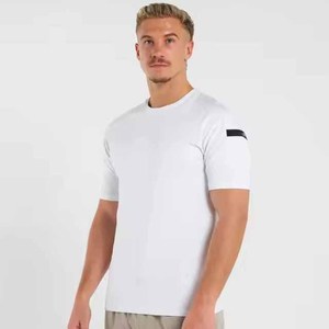 T-shirt décontracté d'été pour homme, personnalisé OEM, à manches courtes, en coton, pour la gym, le fitness et la musculation, vente en gros - Product Image 6