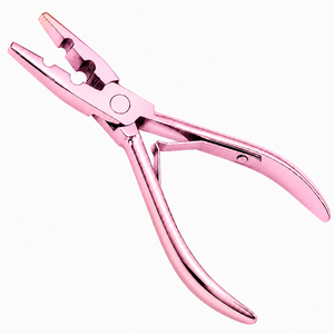 Pinzas profesionales de acero inoxidable para extensiones de cabello, herramienta para microanillos y cuentas - Product Image 5