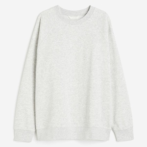 Sweat-shirt personnalisé pour femme, hiver, molleton épais 400 GSM, col rond, gris chiné, pull, vente en gros OEM - Product Image 1