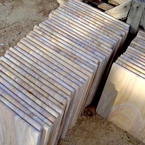 Dalles et carreaux en pierre naturelle durable de grès arc-en-ciel pour l'architecture de style patrimonial - Product Image 5