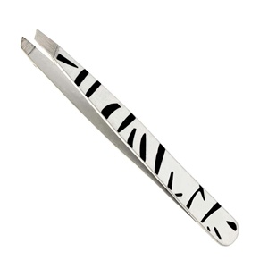 High Quality Slanted Eyebrow Tweezers For Plucking <b>Threading</b> Hair Removal Tweezers With Comfortable Plain Handle - Product Image 5